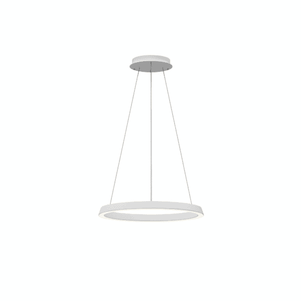 LEDS C4 - Lampada a sospensione Circular Downward Ø600 Surface - Bianco