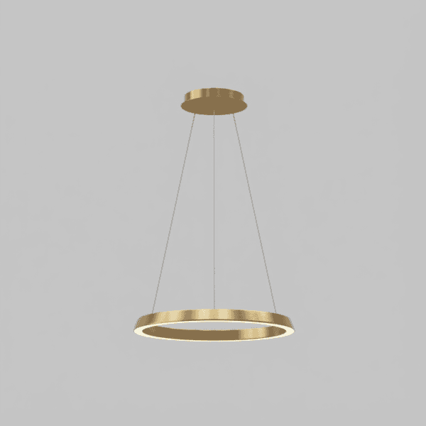 LEDS C4 - Lampada a sospensione Circular Downward Ø600 Surface - Oro