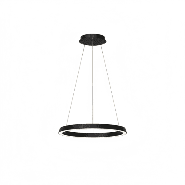 LEDS C4 - Lampada a sospensione Circular Downward Ø600 Surface - Nero