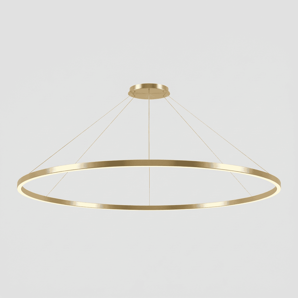 LEDS C4 - Lampada a sospensione Circular Downward Ø3000 Surface - Oro