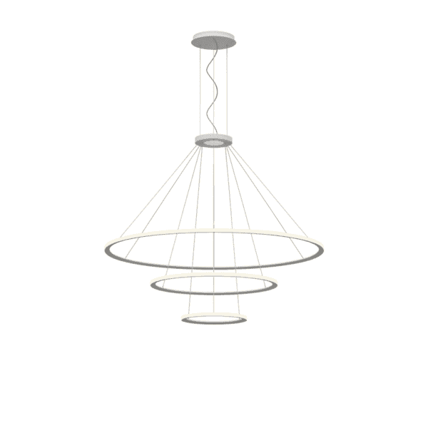LEDS C4 - Lampada a sospensione Circular Downward 3 Rings (ø2000 Ø1200 Ø600) - Bianco