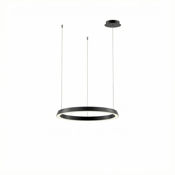 LEDS C4 - Lampada a sospensione Circular Downward Ø600 Recessed - Nero