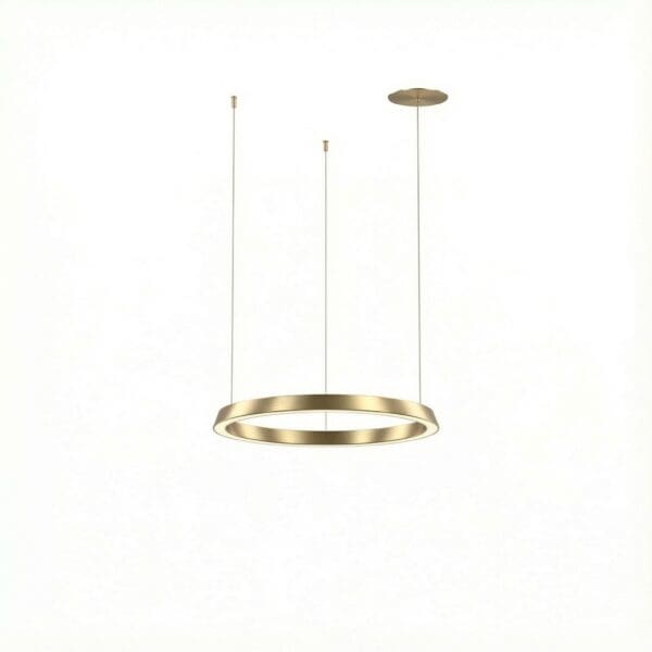LEDS C4 - Lampada a sospensione Circular Downward Ø600 Recessed - Oro