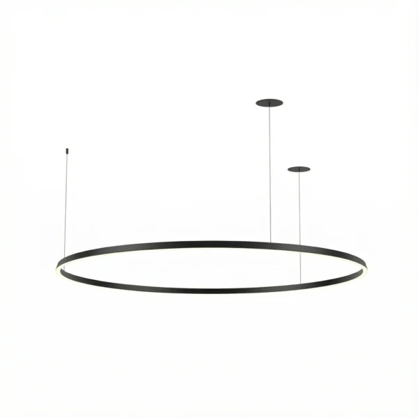LEDS C4 - Lampada a sospensione Circular Downward Ø2000 Recessed - Nero