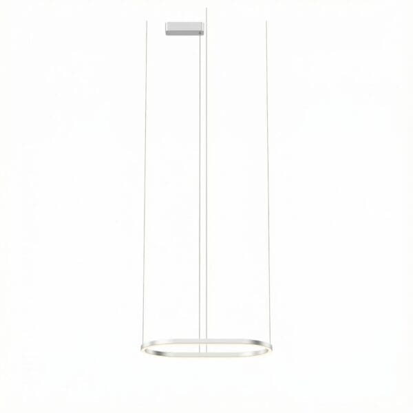 LEDS C4 - Lampada a sospensione Geometric Oval Recessed 500mm - Bianco