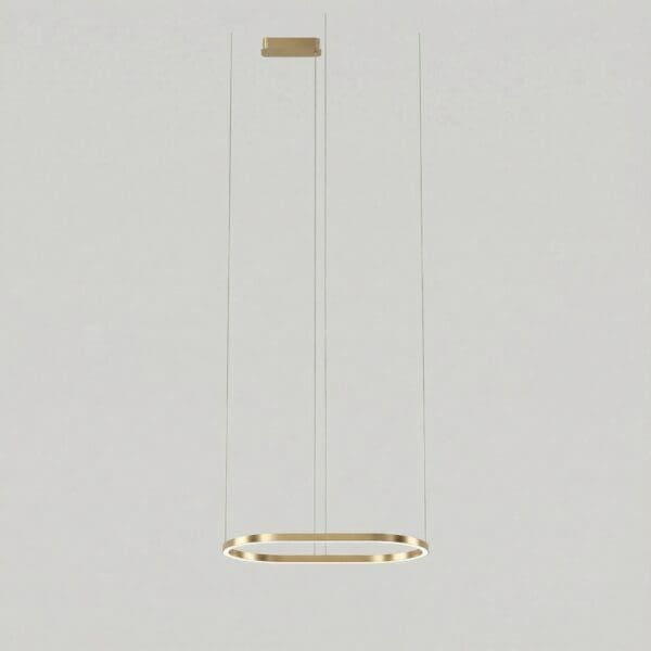 LEDS C4 - Lampada a sospensione Geometric Oval Recessed 500mm - Oro
