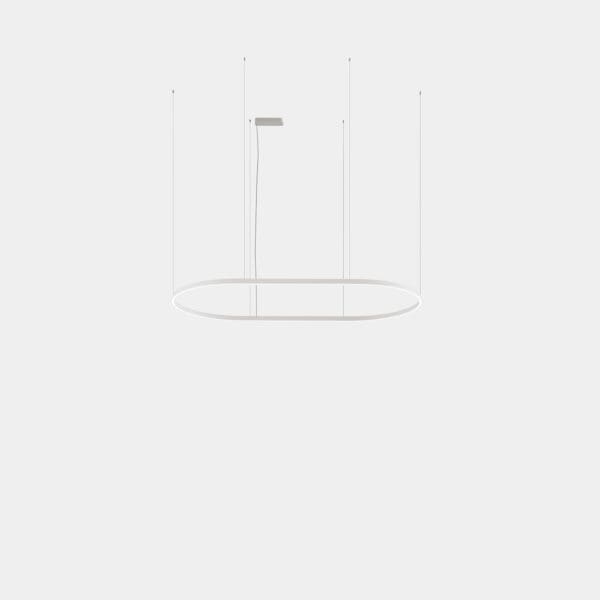 LEDS C4 - Lampada a sospensione Geometric Oval Recessed 500mm - Oro