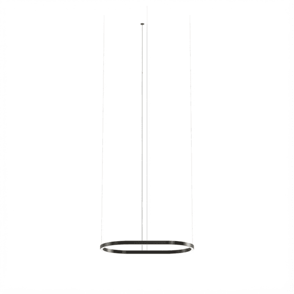 LEDS C4 - Lampada a sospensione Geometric Oval Mini 500m - Nero