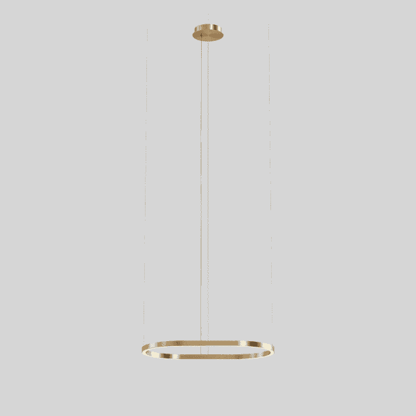 LEDS C4 - Lampada a sospensione Geometric Oval Mini 500m - Oro