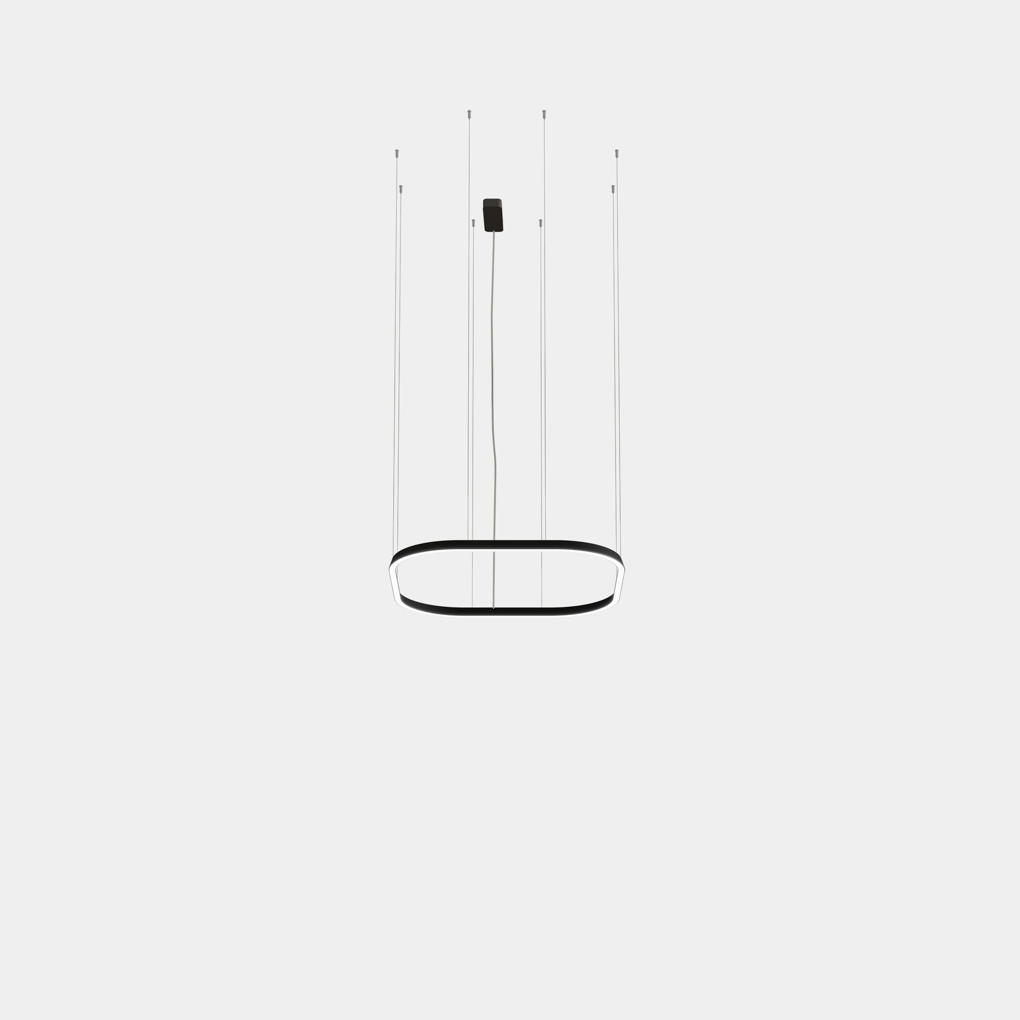 LEDS C4 - Lampada a sospensione Geometric Square Surface 1000x1000mm - Nero