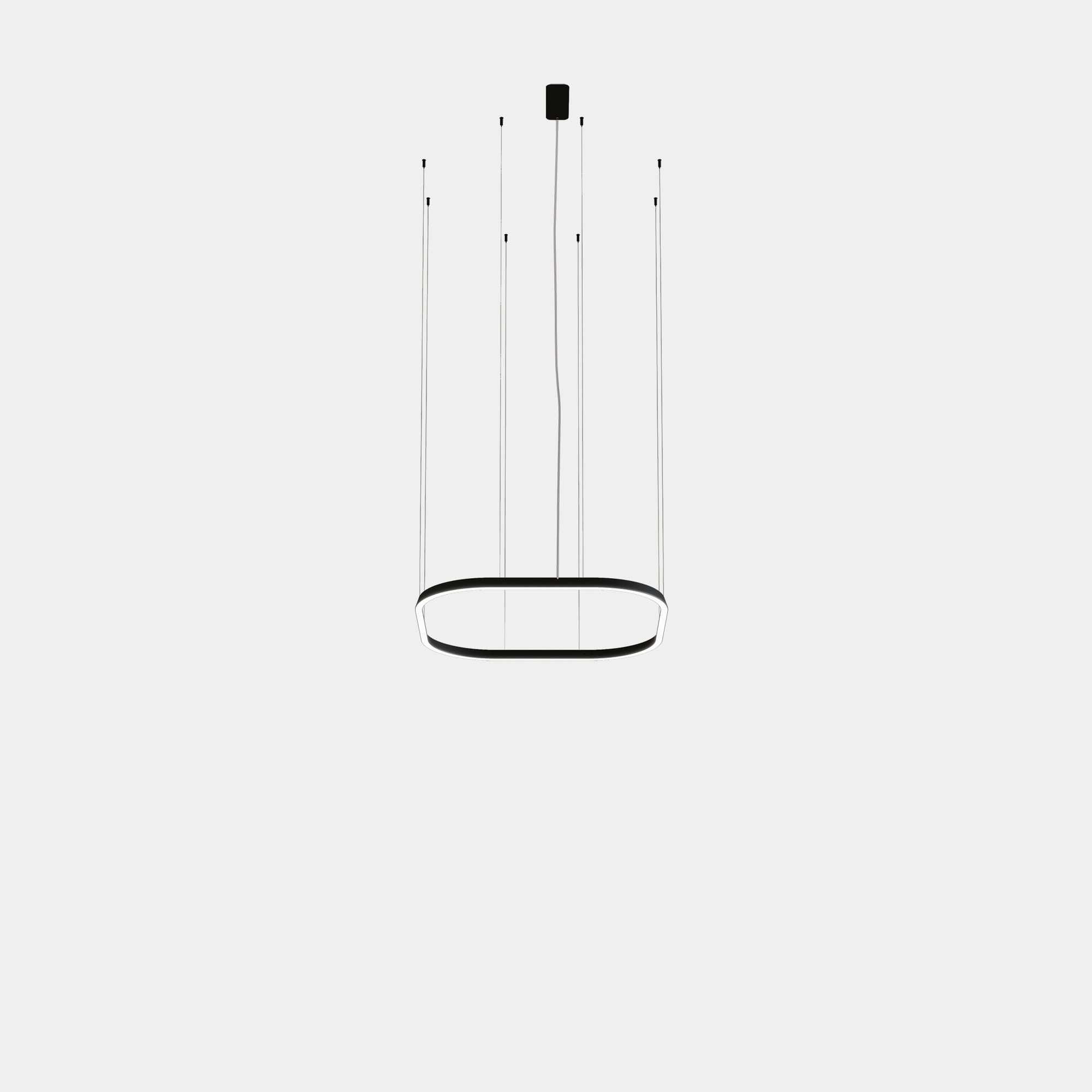 LEDS C4 - Lampada a sospensione Geometric Square Recessed 1000x1000mm - Nero