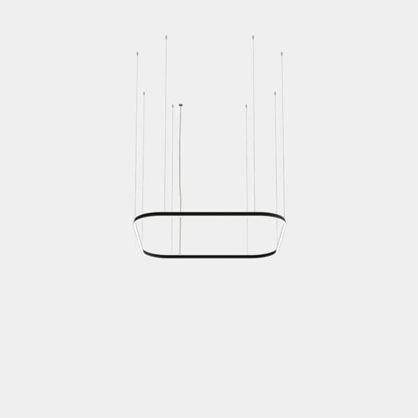 LEDS C4 - Lampada a sospensione Geometric Square Mini 1600x1600mm - Nero