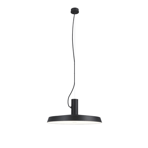 Wever & Ducrè - Roomor Office Ceiling Susp 1.0 Opal LED 4000K - Nero