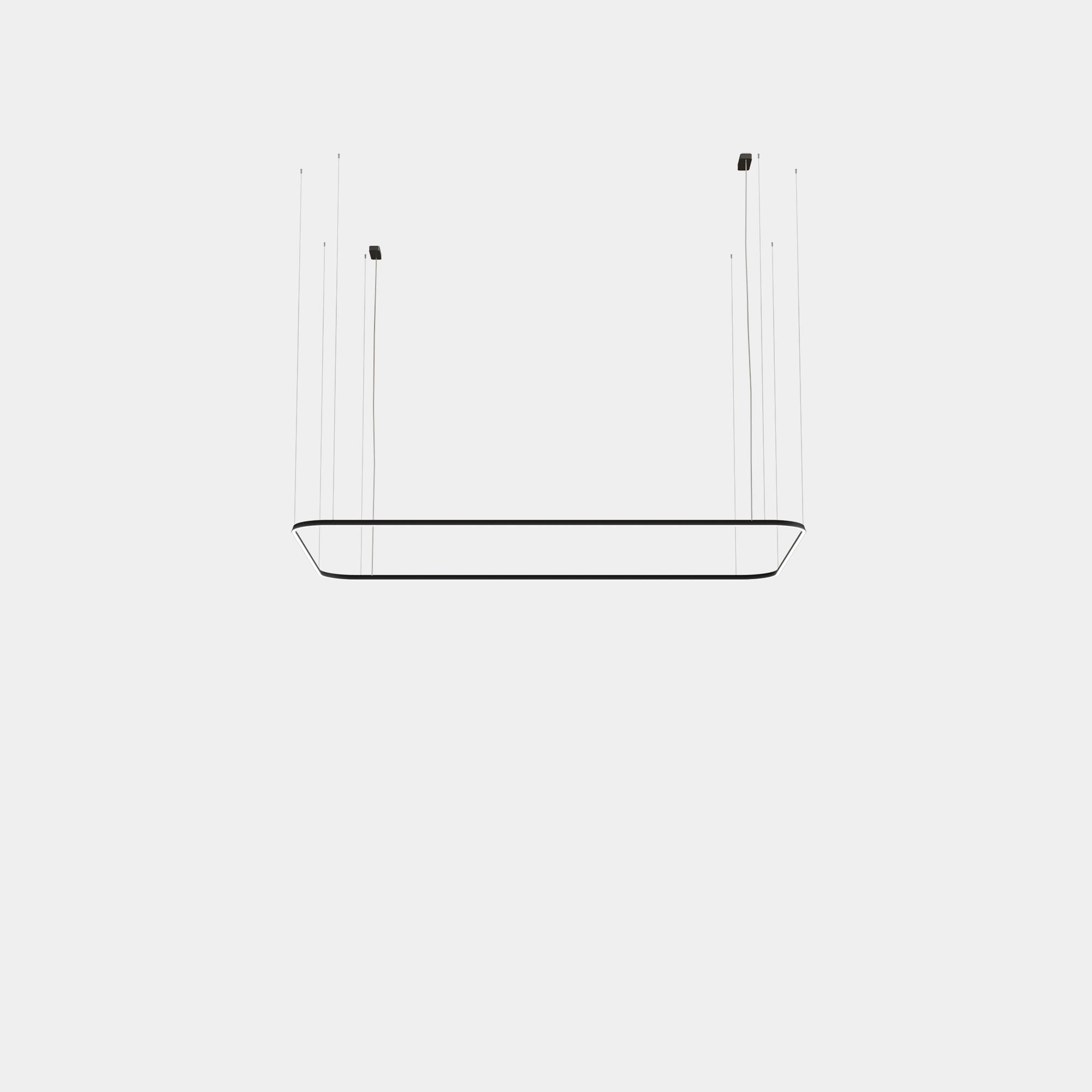 LEDS C4 - Lampada a sospensione Geometric Rectangle Surface 1600x1000mm - Nero