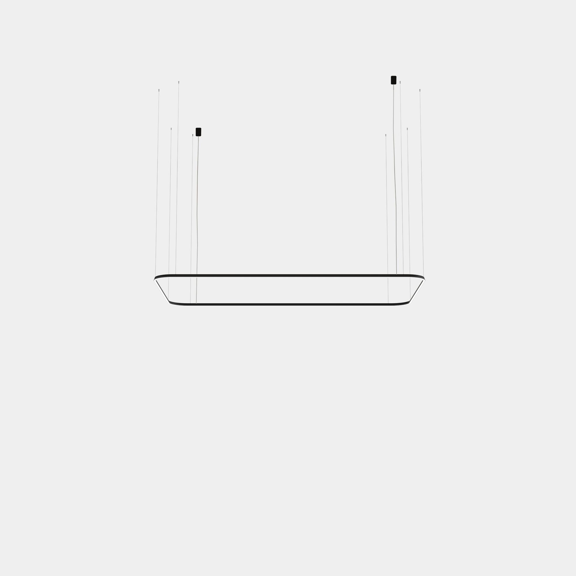LEDS C4 - Lampada a sospensione Geometric Rectangle Recessed 1600x1000mm - Oro