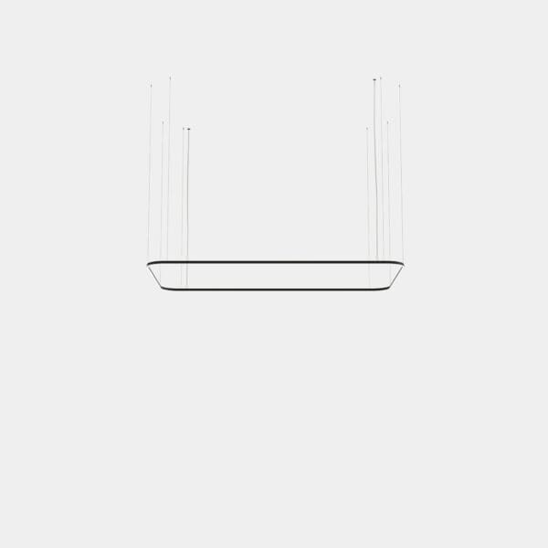 LEDS C4 - Lampada a sospensione Geometric Rectangle Mini 1600x1000mm - Bianco