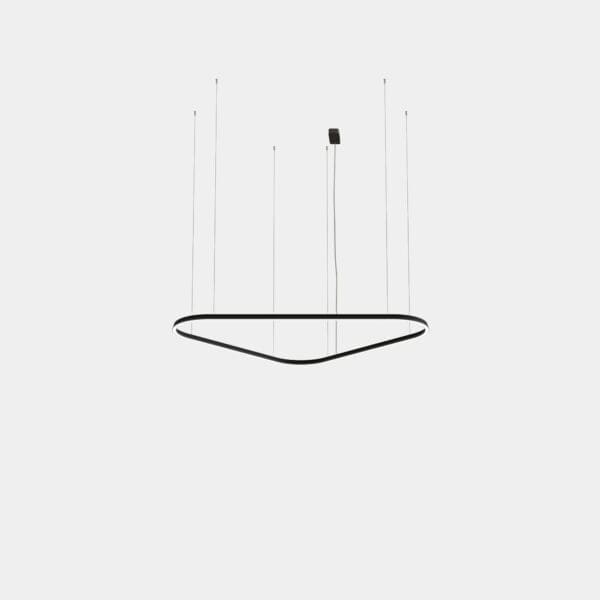 LEDS C4 - Lampada a sospensione Geometric Triangular Surface 1600mm - Oro